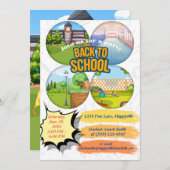 back-to-school party uitnodiging (Voorkant / Achterkant)