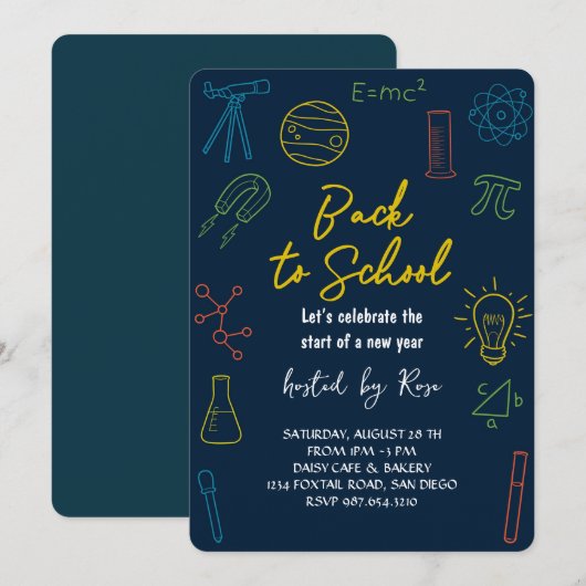 Back to School Picnic Celebration Kaart (Voorkant / Achterkant)