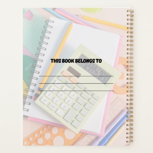 back to school Planner (Achterkant)