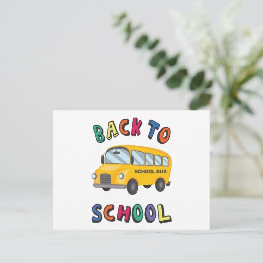 Back to school postcard briefkaart (Staand voorkant)
