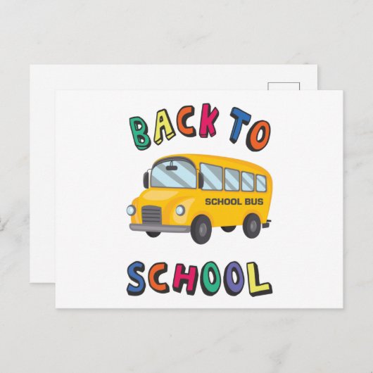 Back to school postcard briefkaart (Voorkant / Achterkant)