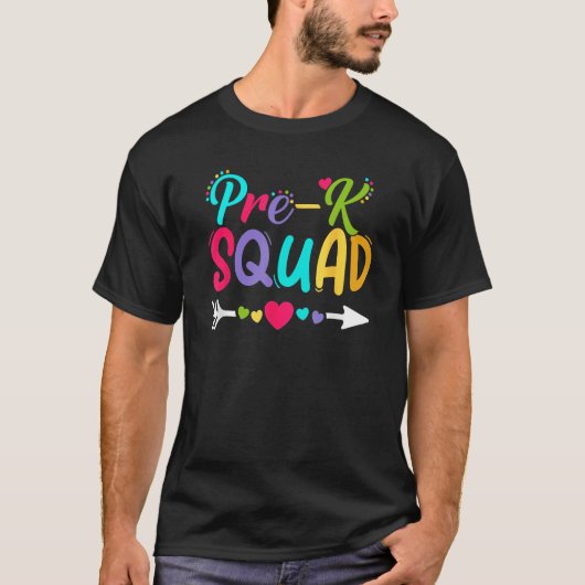 Back To School Pre K  Squad Happy First Day Of Sch T-shirt (Voorkant)