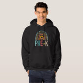Back To School Preschool Teacher Leopard Rainbow F Hoodie (Voorkant volledig)