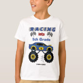 Back-to-School Racing Monster Truck, Rang toevoege T-shirt (Voorkant)