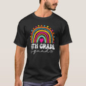 Back To School Rainbow 4th Fourth Grade Squad For T-shirt (Voorkant)