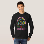 Back To School  Rainbow Happy First Day Of Kinderg T-shirt (Voorkant volledig)
