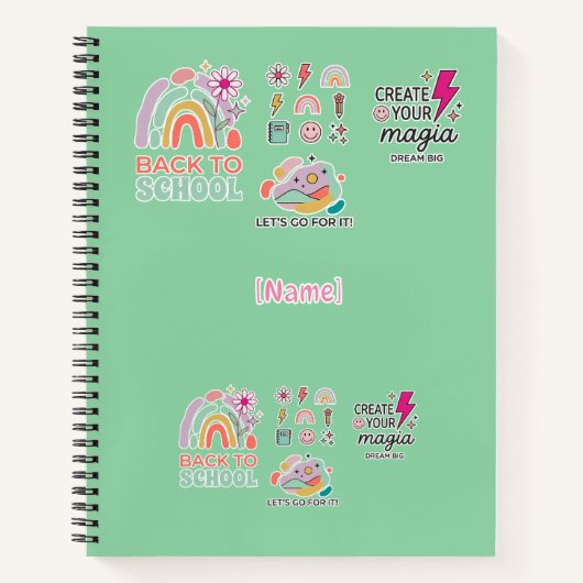Back to School Rainbow / Regreso Arcoíris Escolar Notitieboek (Voorkant)