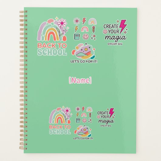 Back to School Rainbow / Regreso Arcoíris Escolar Planner (Voorkant)