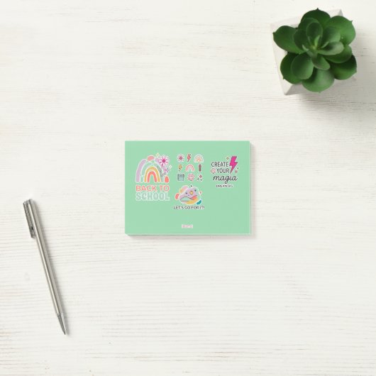 Back to School Rainbow / Regreso Arcoíris Escolar Post-it® Notes (Kantoor)