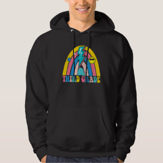 Back To School Rainbow Third Grade 3rd Grade Teach Hoodie
