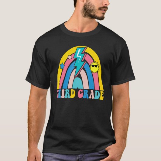 Back To School Rainbow Third Grade 3rd Grade Teach T-shirt (Voorkant)