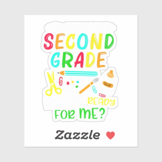 Back To School Ready For 2nd Grade Sticker (Vel)