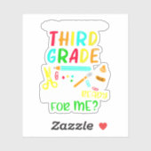 Back To School Ready For 3rd Grade Sticker (Vel)