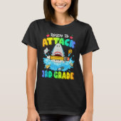 Back To School Ready To Attack 3rd Grade Shark Boy T-shirt (Voorkant)