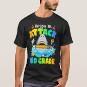 Back To School Ready To Attack 3rd Grade Shark Boy T-shirt (Voorkant)