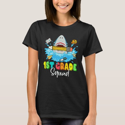 Back To School Ready To Crush 1st Grade Squad Shar T-shirt (Voorkant)