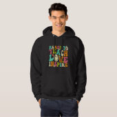 Back To School Ready To Teach Love Inspire Groovy  Hoodie (Voorkant volledig)