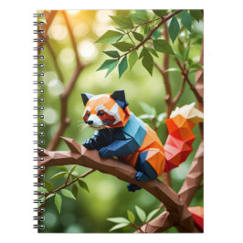 Back To School Red Panda Origami Notitieboek
