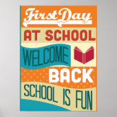 Back to School Retro Typografie Poster (Voorkant)