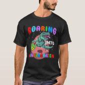 Back to School Roaring Kindergarten Dinosaur Rex B T-shirt (Voorkant)