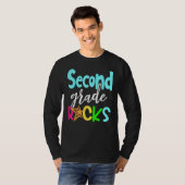 Back To School Second 2nd Grade Rocks Boys Girls K T-shirt (Voorkant volledig)