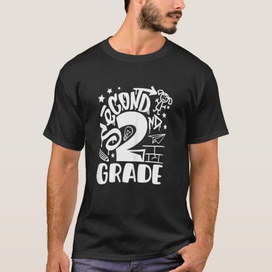 Back To School Second 2nd Grade Teacher Girls Graf T-shirt (Voorkant)