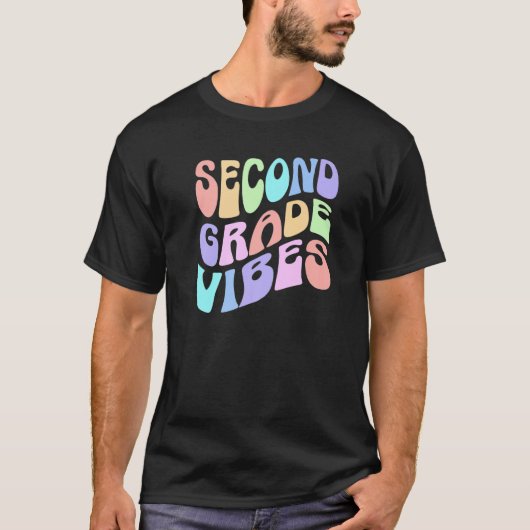 Back To School Second Grade Vibes First Day Teache T-shirt (Voorkant)