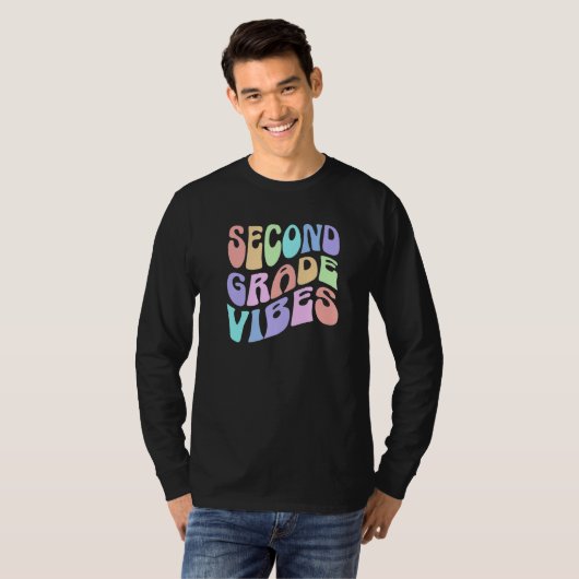 Back To School Second Grade Vibes First Day Teache T-shirt (Voorkant volledig)
