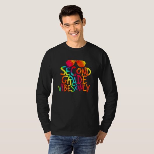 Back To School Second Grade Vibes Only Cool T-shirt (Voorkant volledig)