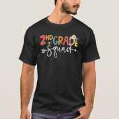 Back To School Second Grade Vibes Retro 2nd Grade  T-shirt (Voorkant)