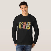Back To School Second Grade Vibes Student Teacher  T-shirt (Voorkant volledig)