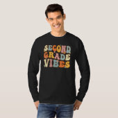 Back To School Second Grade Vibes Student Teacher  T-shirt (Voorkant volledig)