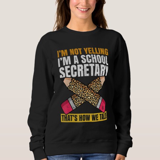 Back to school secretary Quote for a School Secret Trui (Voorkant)