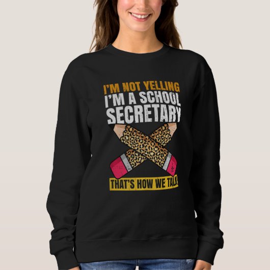 Back to school secretary Quote for a School Secret Trui (Voorkant)
