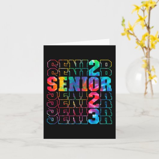 Back To School Senior 2023 Graduation or First Day Kaart (Gele Bloem)