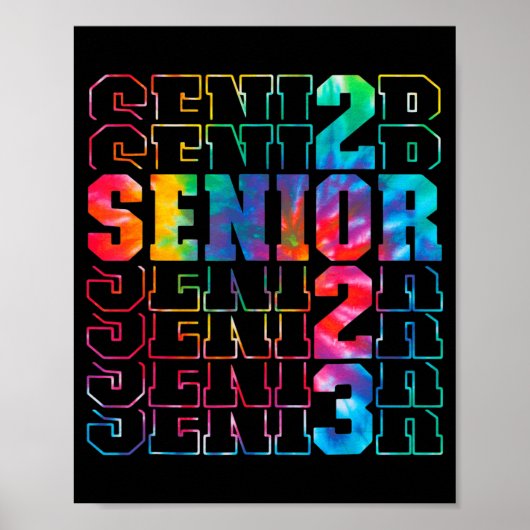 Back To School Senior 2023 Graduation or First Day Poster (Voorkant)