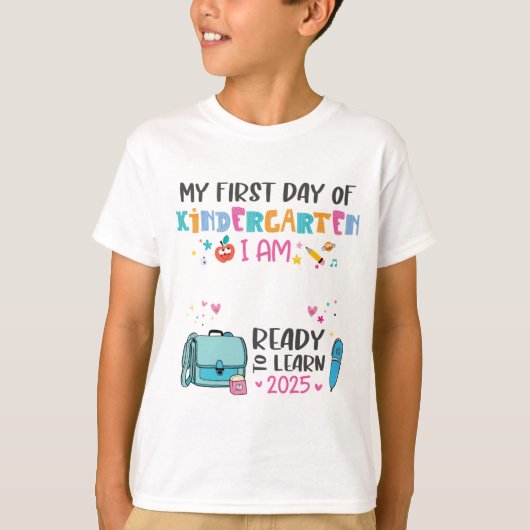 Back to School Shirt for Kids - Kindergarten (Voorkant)