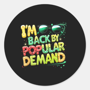 Back to School Smile Face In Back beroemd gemaakt Ronde Sticker