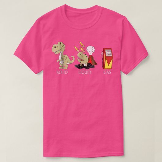 BACK TO SCHOOL Solid Liquid Gas Dinosaur T-shirt (Design voorkant)