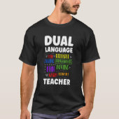 Back To School Squad Cute Dual Language Teacher T-shirt (Voorkant)