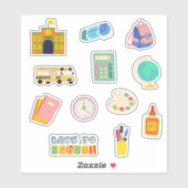 Back To School Sticker Set Teacher Student (Vel)