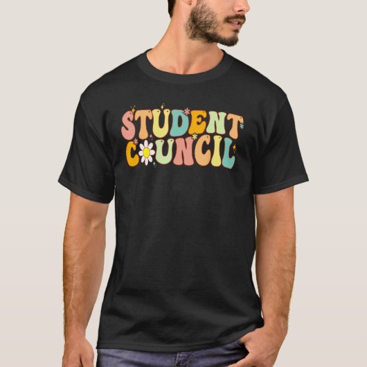 Back to School Student Council groovy Students Boy T-shirt (Voorkant)