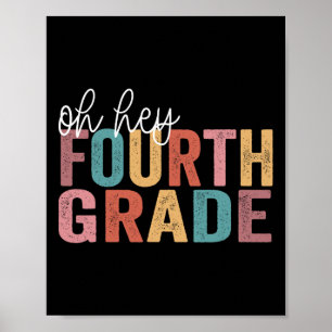 Back To School Studentener Teacher Oh Hey 4th Four Poster
