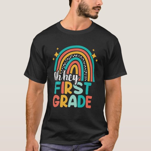 Back To School Studentener Teacher Oh Hey First Gr T-shirt (Voorkant)