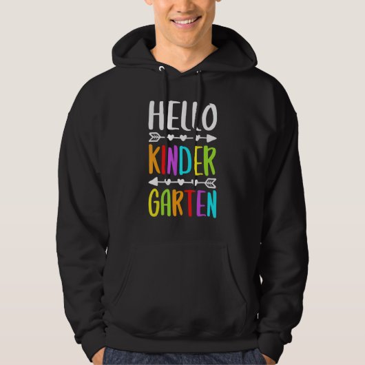 Back To School  Students Teacher Hello Kindergarte Hoodie (Voorkant)