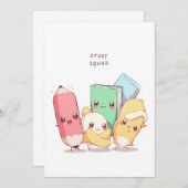 Back to School Study Squad Bedankkaart (Voorkant / Achterkant)