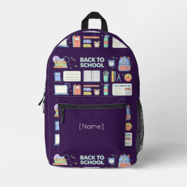Back to School Supplies / Regreso Útiles Escolares Bedrukte Rugzak