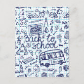 Back to School Supplies. Sketchy Notebook decor Briefkaart (Voorkant)