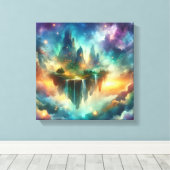 Back to School Surreal Floating Islands Art Canvas Afdruk (Insitu (Houten vloer))