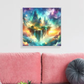 Back to School Surreal Floating Islands Art Canvas Afdruk (Insitu (Woonkamer))